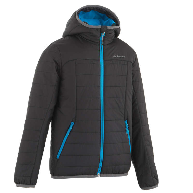 QUECHUA XLight Boys' Padded Jacket Black Decathlon
