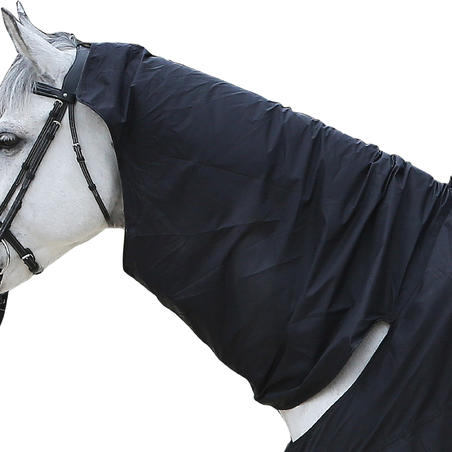 Chemise imperméable équitation poney et cheval PROTECT'RAIN noir
