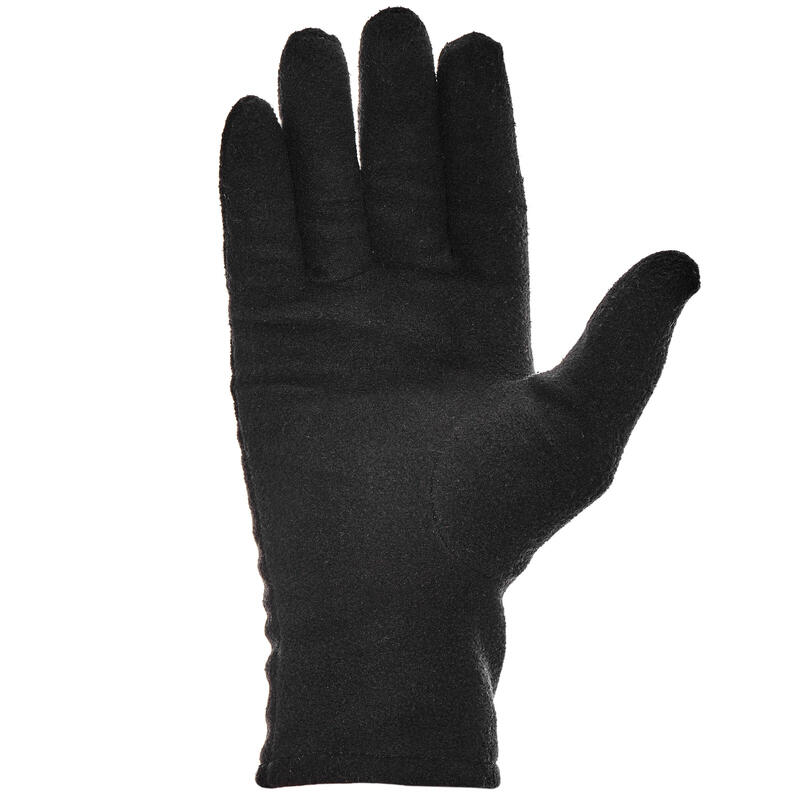 Turistické spodní fleecové rukavice TREK 100 černé