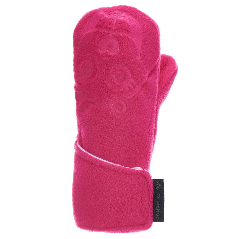 Mitaines de randonnée enfant MH100 polaire roses Mitaines de randonnée enfant MH100 polaire roses