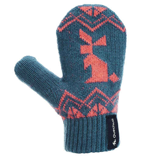 
      Gants de randonnée enfant MH100 maille bleu/rose
  