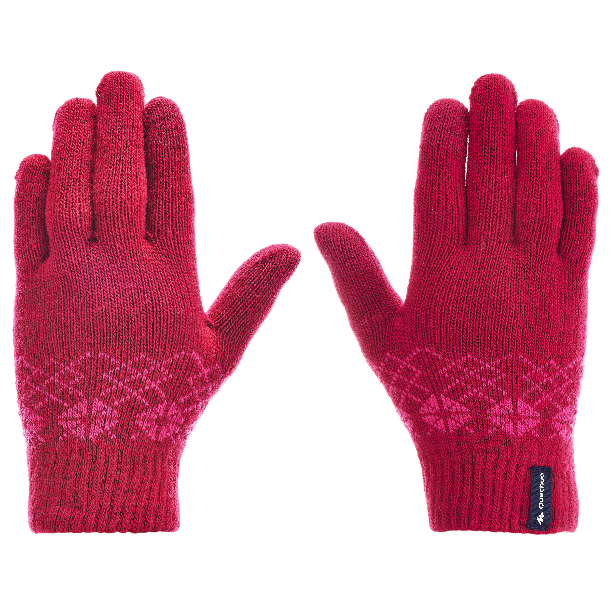 

Children's knitted hiking gloves MH100 - Pink -  By QUECHUA | Decathlon