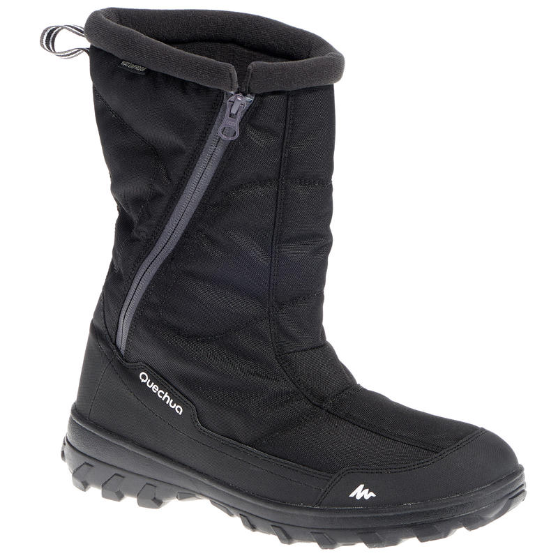 Bottes de randonnée neige homme SH100 x-warm noires. Bottes de randonnée neige homme SH100 x-warm noires.
