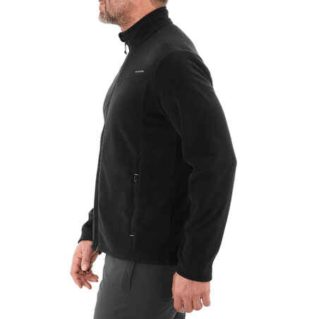 Forclaz 200 Men's Mountain Hiking Fleece Jacket - Black