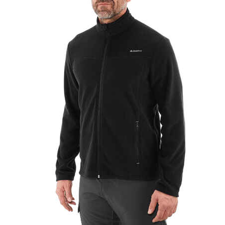 Forclaz 200 Men's Mountain Hiking Fleece Jacket - Black