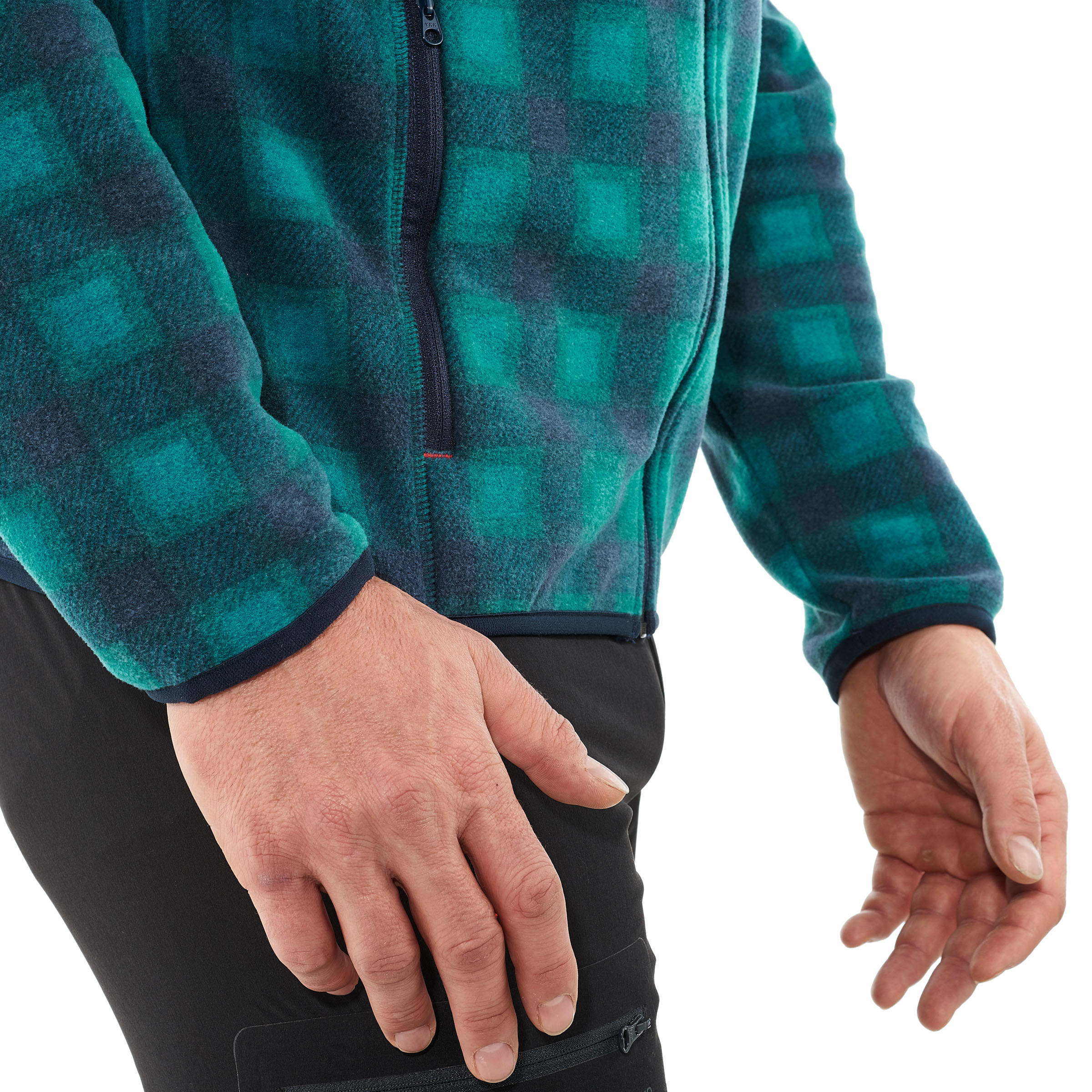 Men's Fleece Forclaz 200 - blue check