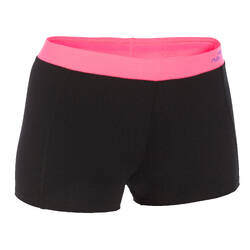 Anna Women's Chlorine-Resistant Aquabiking Swimsuit Bottoms - Black Pink