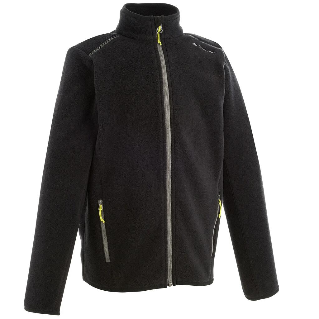 Kids' mh150 black hiking fleece jacket