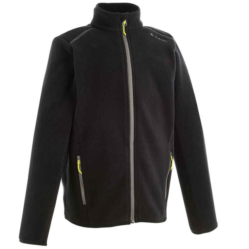 Kids' MH150 black hiking fleece jacket
