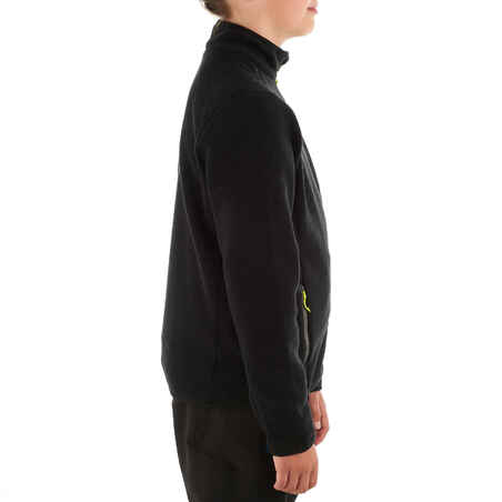 Kids' MH150 black hiking fleece jacket