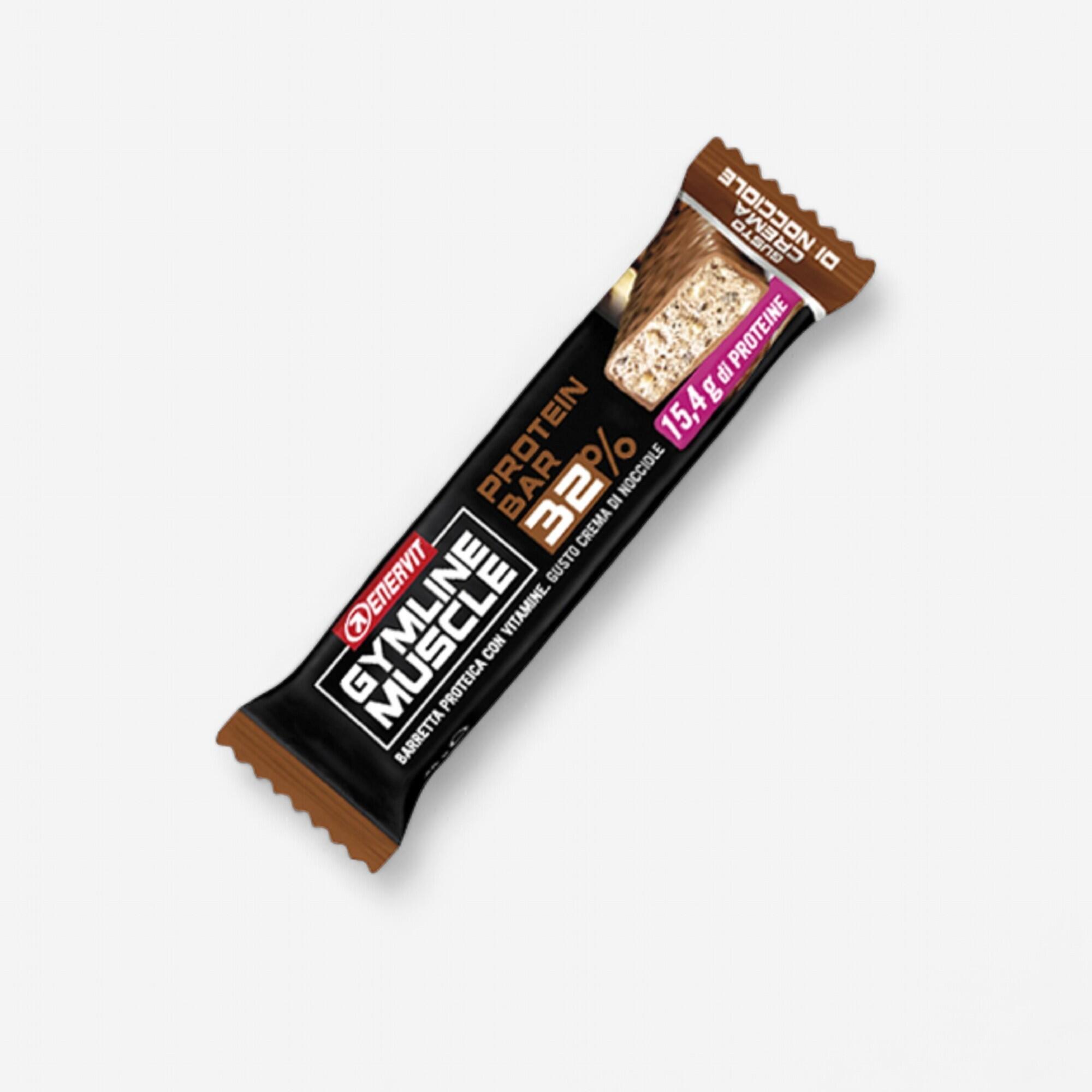 Decathlon | Barretta Proteica Enervit Gymline Muscle 32% Crema di nocciole Gluten Free 48g |  Enervit