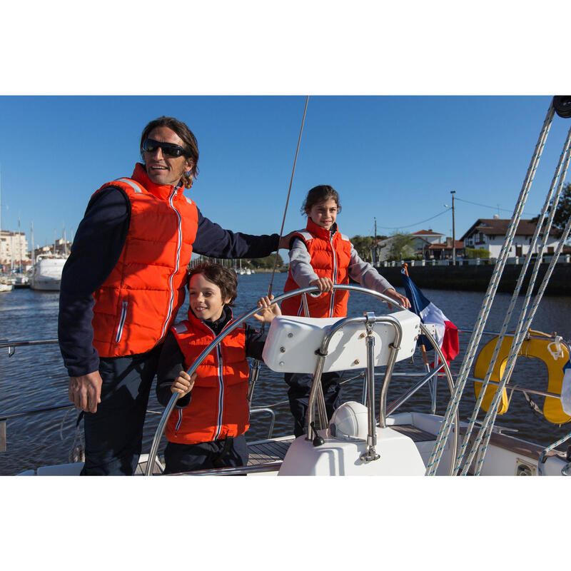 Chaleco flotante barco 50N niño IZEBER reversible azul oscuro