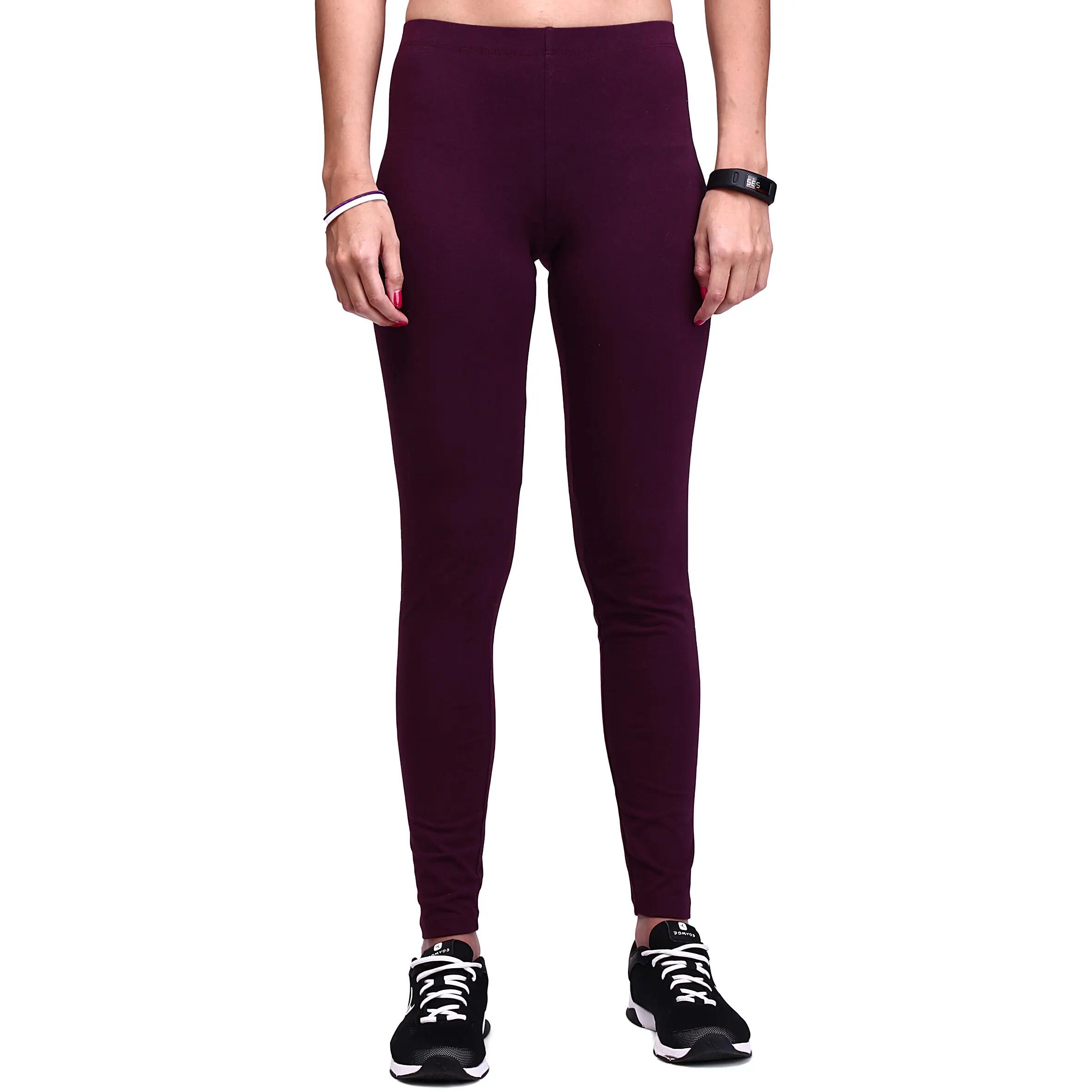 Salto Women's Fitness Slim-fit Leggings - Burgundy 2/11