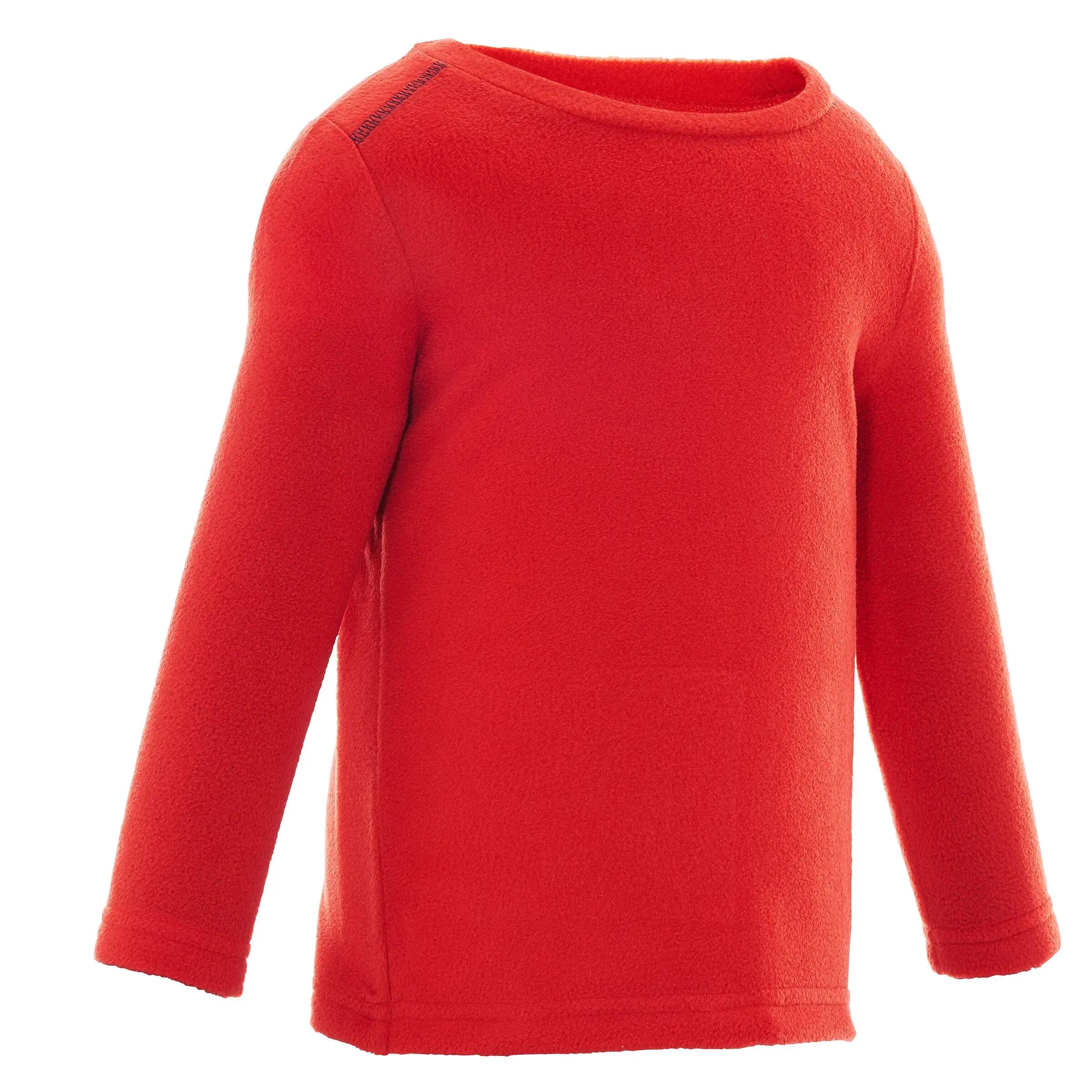 Hike 50 Boys' Hiking Fleece - Red 1/1