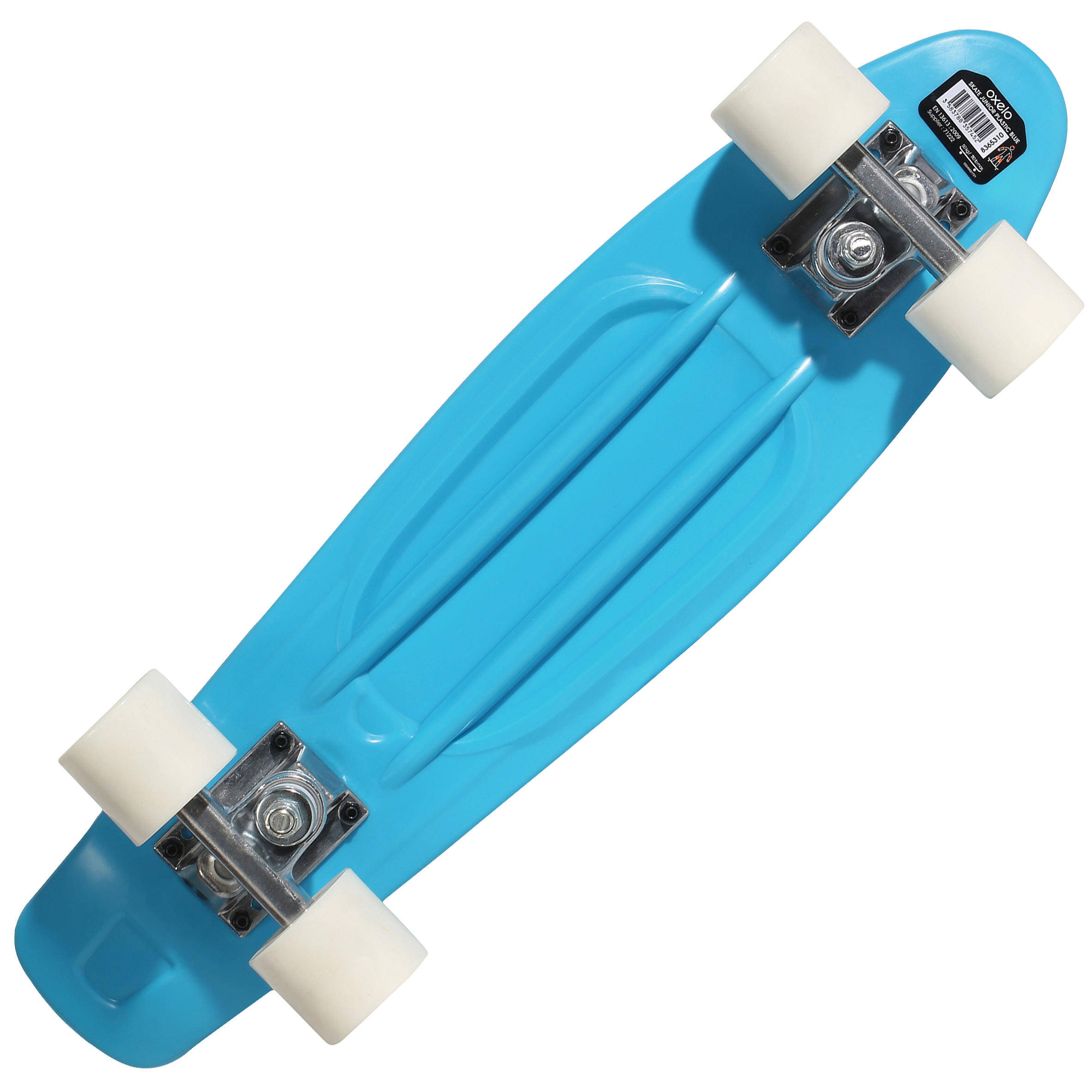 KIDS' MINI SKATEBOARD PLAY 500 PLASTIC- BLUE -  4