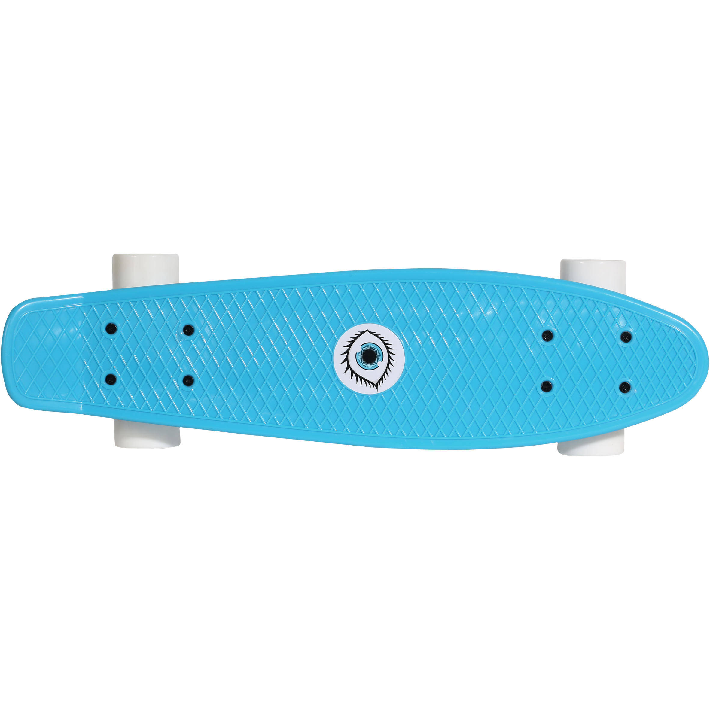 KIDS' MINI SKATEBOARD PLAY 500 PLASTIC- BLUE -  3