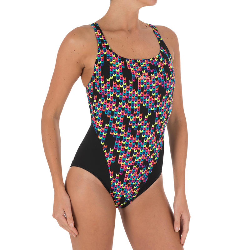 Kamiye Women's One-Piece Chlorine-Resistant Swimsuit - Jely Black Kamiye Women's One-Piece Chlorine-Resistant Swimsuit - Jely Black
