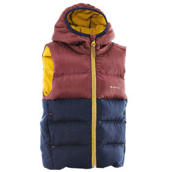 Gilet doudoune de randonnée enfant X-Warm marron