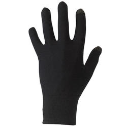 Forclaz Touch Adult Touchscreen Hiking Liner Gloves - Black