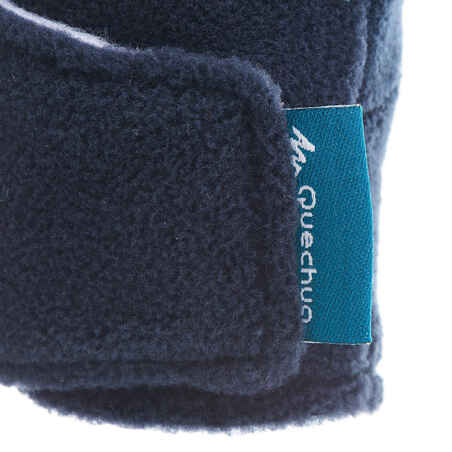 Children's fleece hiking mittens MH100 - Blue