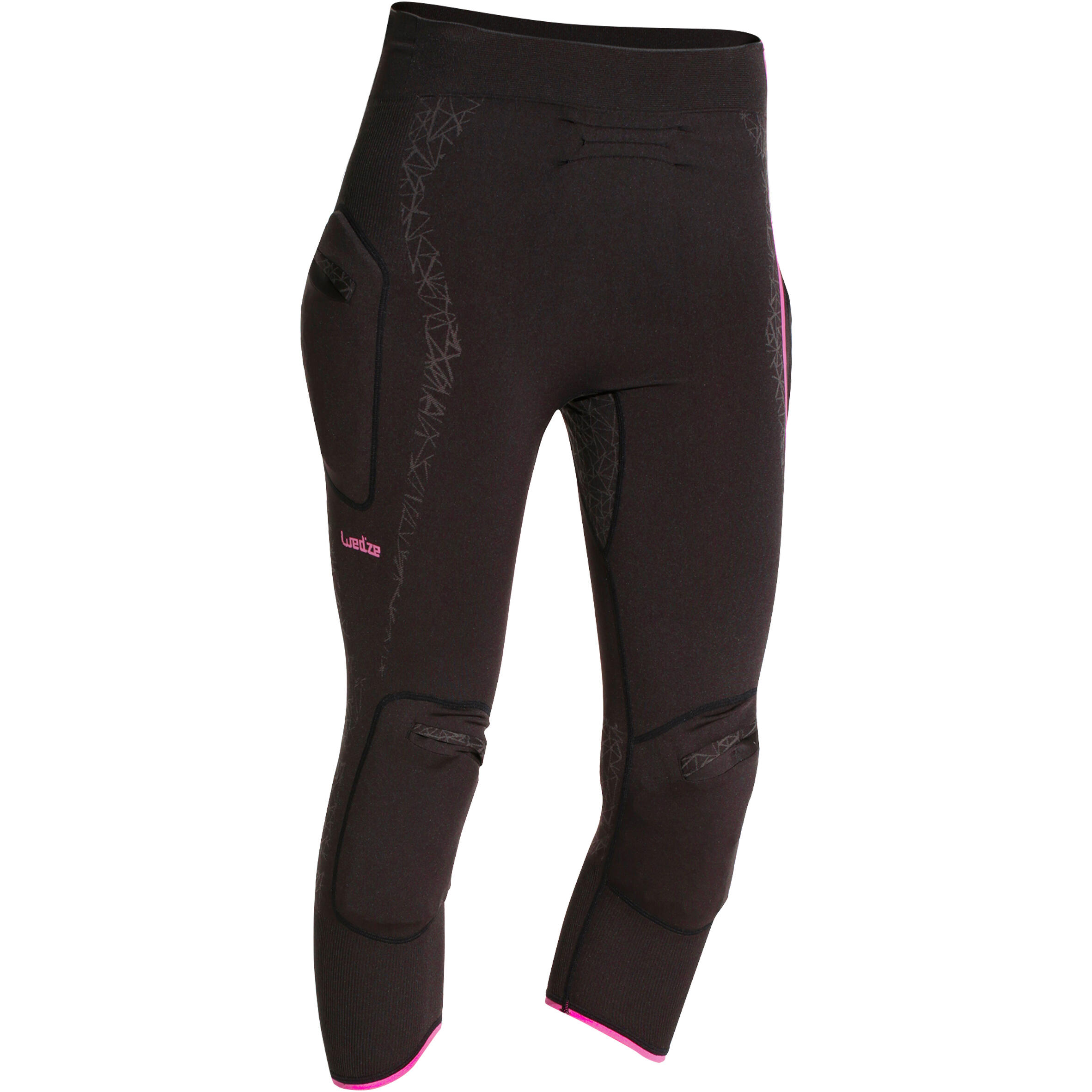 WOMEN'S MYSLIM BLACK BASE-LAYER SKI TROUSERS 1/1