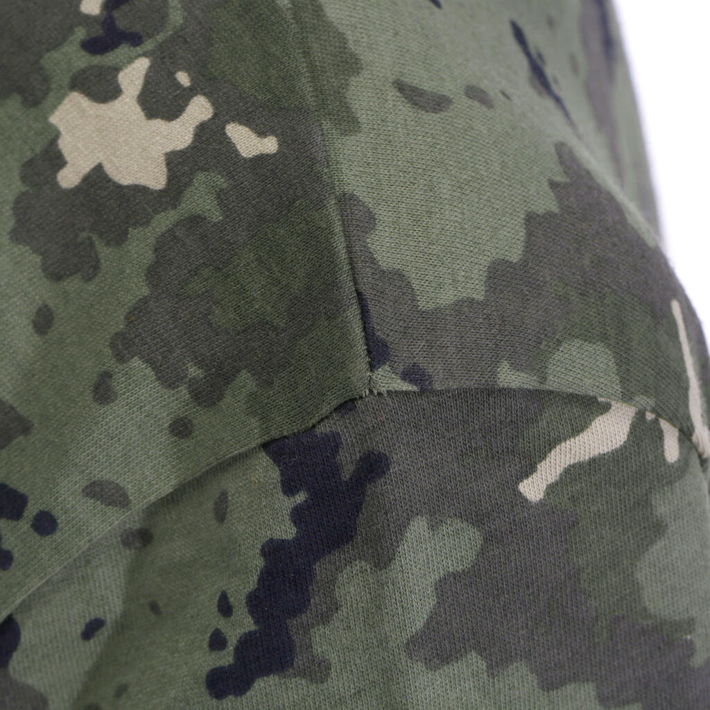 Jagd-T-Shirt 100 Kinder Camouflage grau 