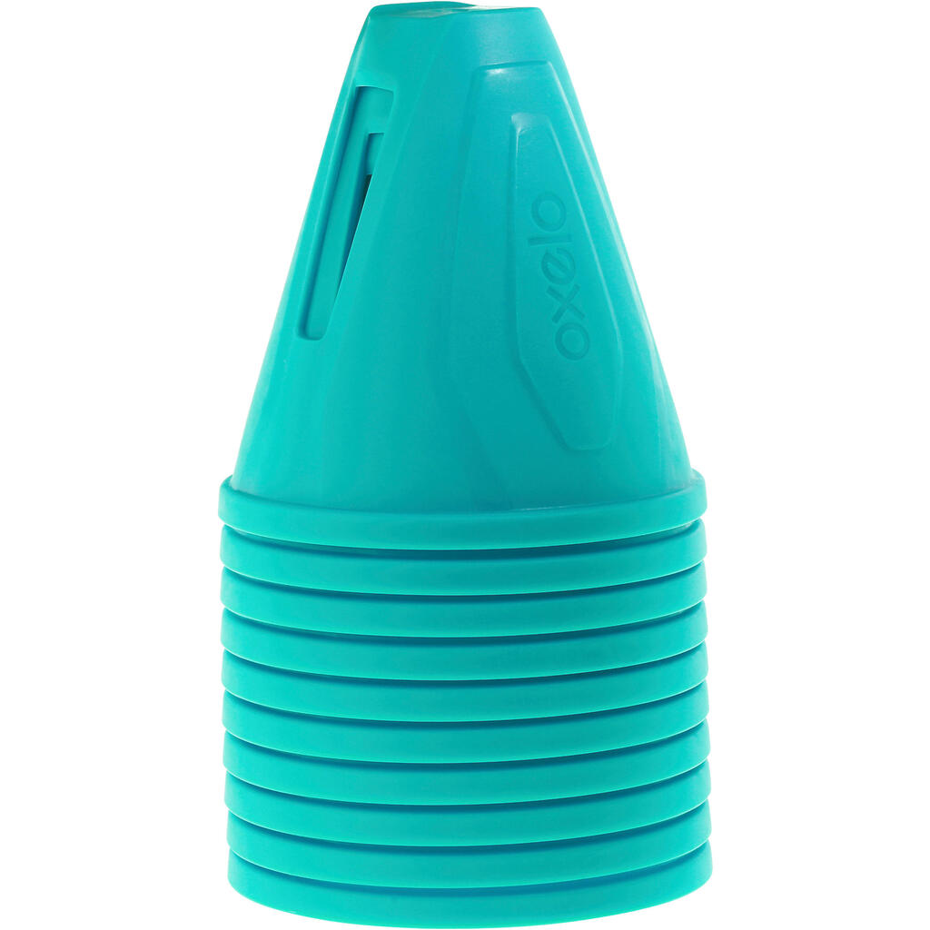 Inline Skating Slalom Cones 10-Pack - Blue