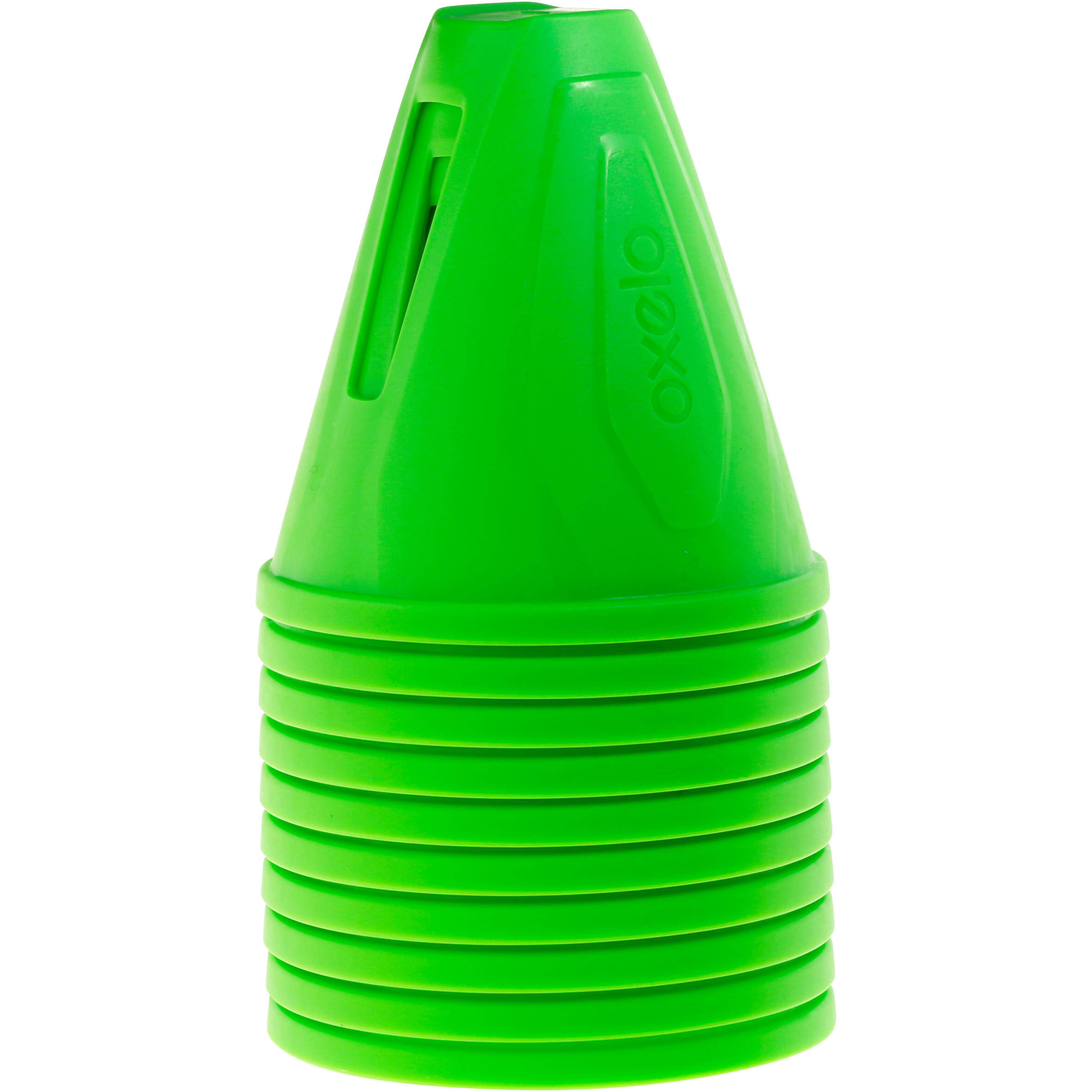 Inline Skating Slalom Cones 10-Pack - Green -  1