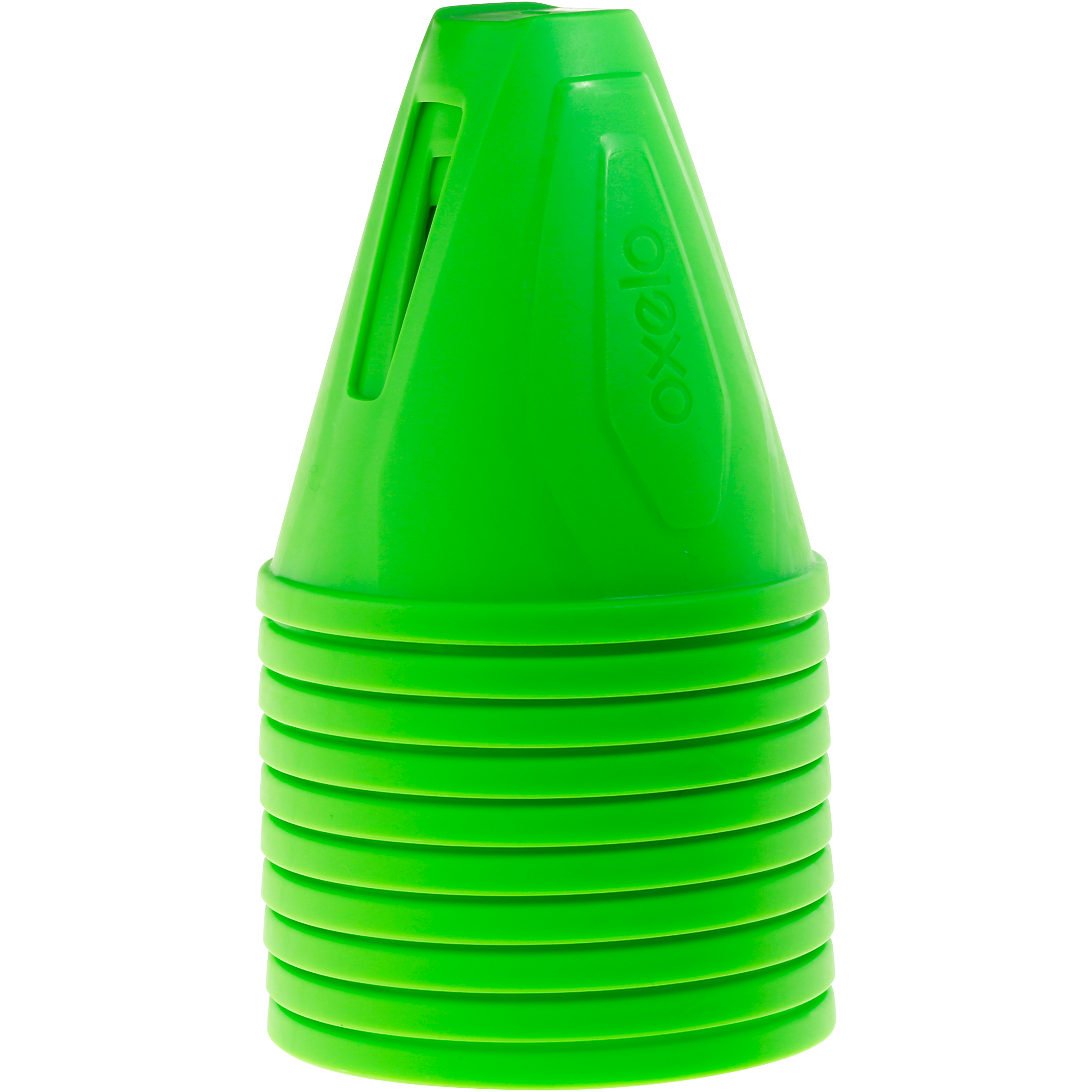 Lot 10 cônes roller slalom vert - Oxelo