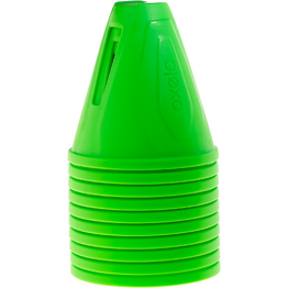 Lot 10 cônes roller slalom vert