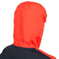 100 Adult Dinghy/Catamaran Windproof Sailing Anorak - Dark Blue/Coral Red