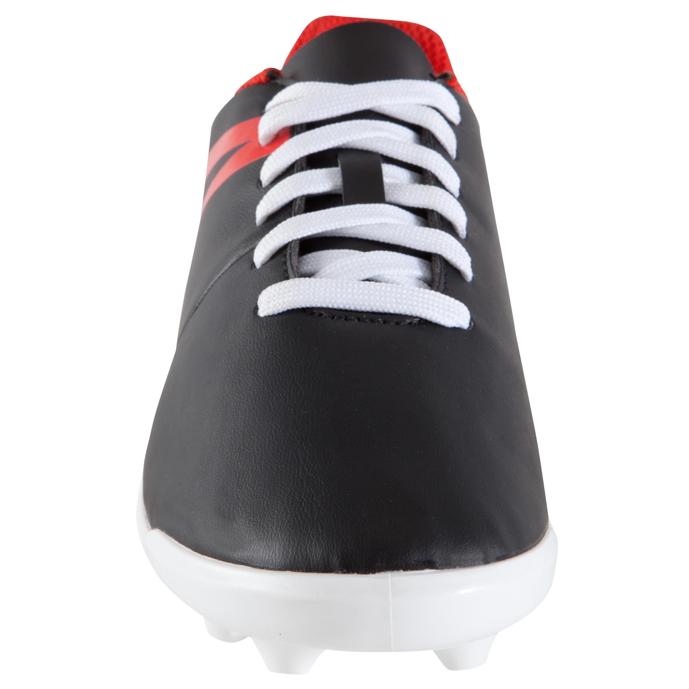 First FG Kids' Football Dry Pitch Boot - Black/White/Red 4/13