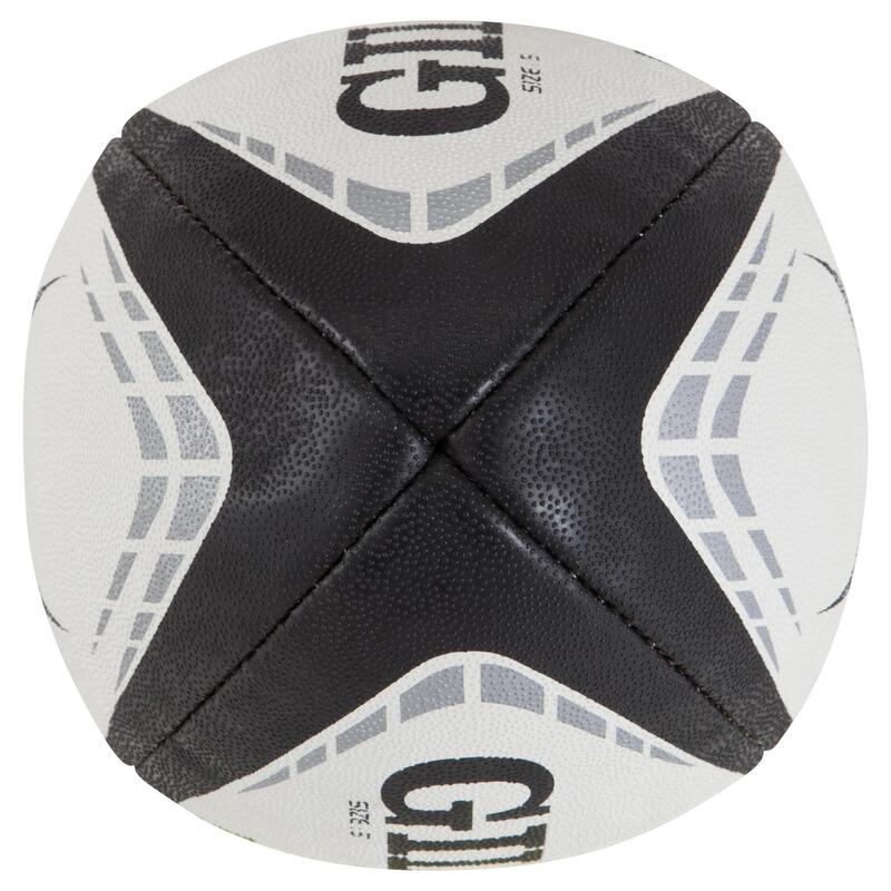 Pallone rugby Gilbert GTR 4000 taglia 5 bianco-nero