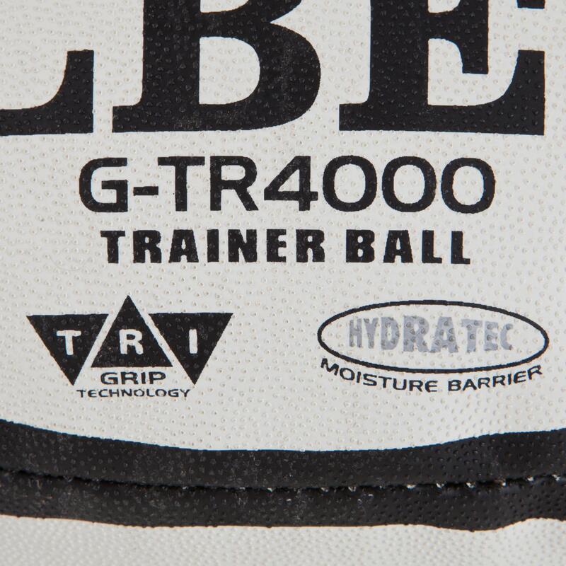 Balón de Rugby Gilbert GTR 4000 Talla 5 Blanco y Negro