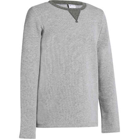 100 Boys' Gym Sweatshirt - Light Grey