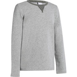 100 Boys' Gym Sweatshirt - Light Grey