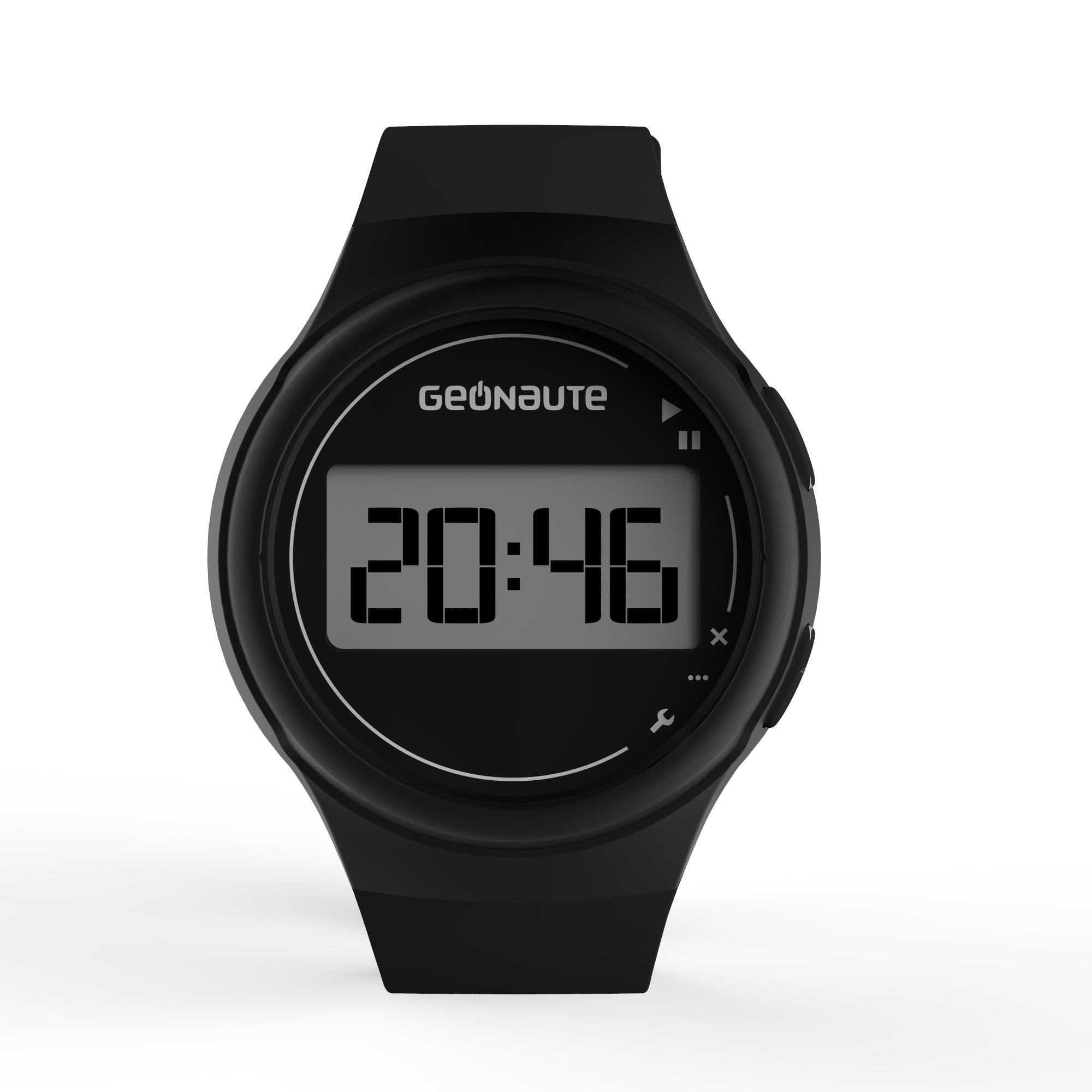 Geonaute Ditigaal sporthorloge met stopwatch voor heren W100 M zwart