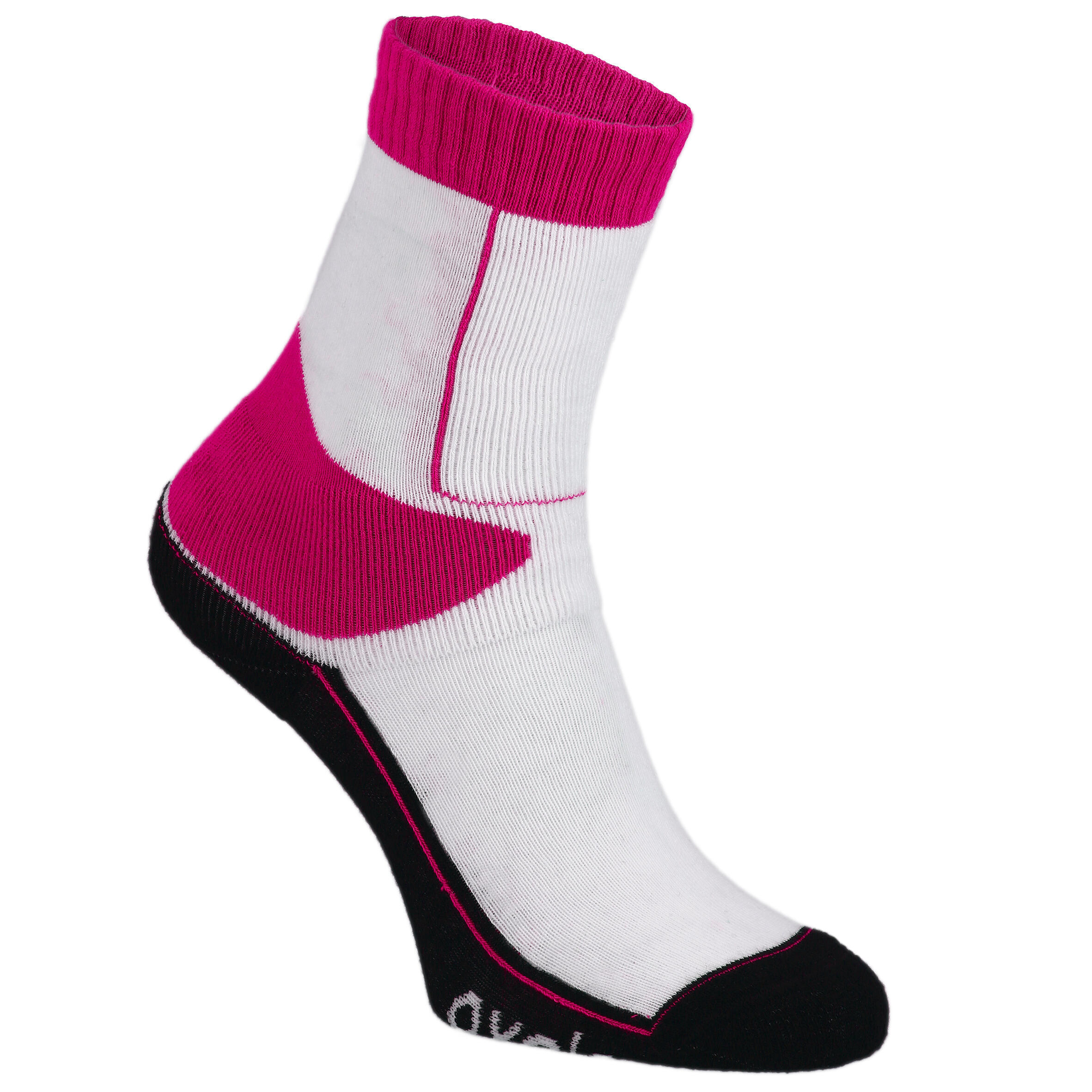 OXELO Kids' Roller Socks Oxelo Play - Pink/White