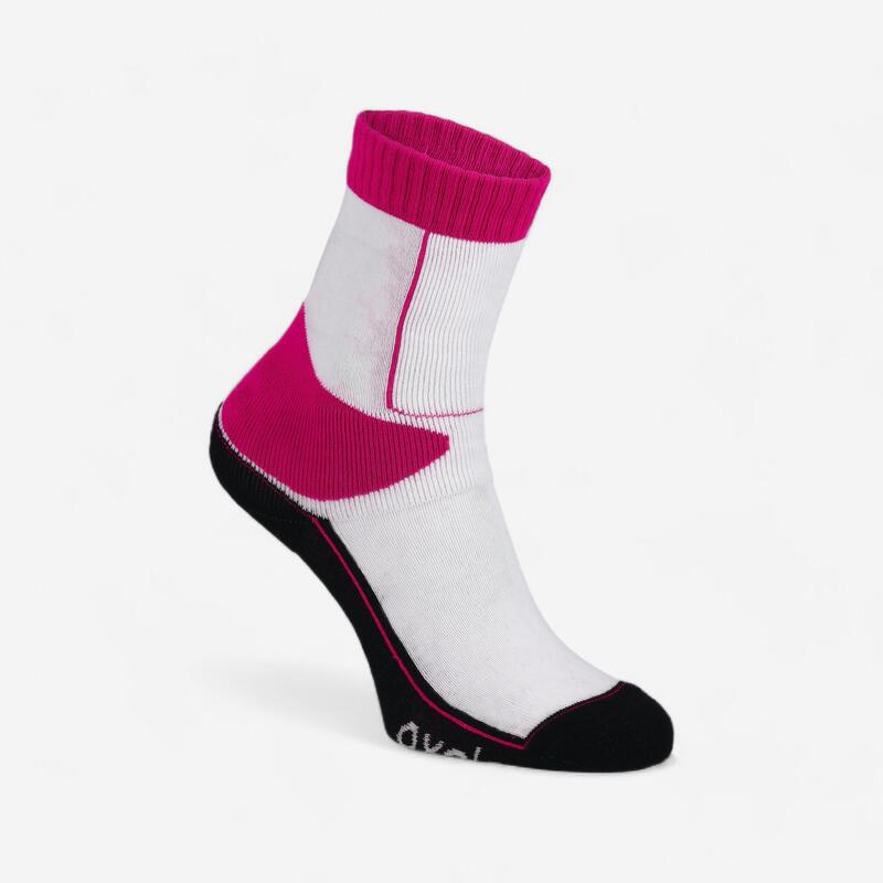 OXELO Çocuk Paten Çorabı - Pembe / Beyaz - OXELO PLAY QB8318 OXELO Çocuk Paten Çorabı - Pembe / Beyaz - OXELO PLAY QB8318