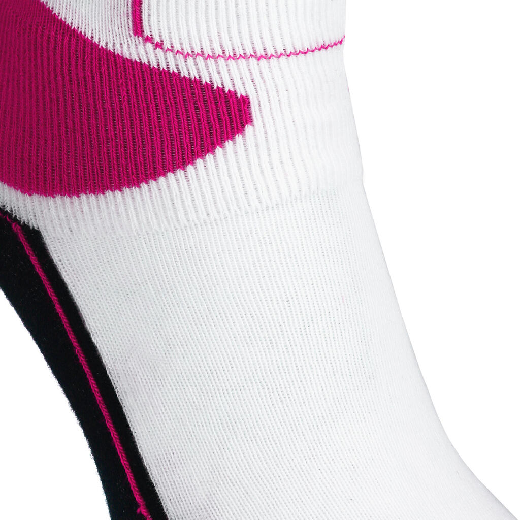 Kids' Roller Socks Oxelo Play - Pink/White