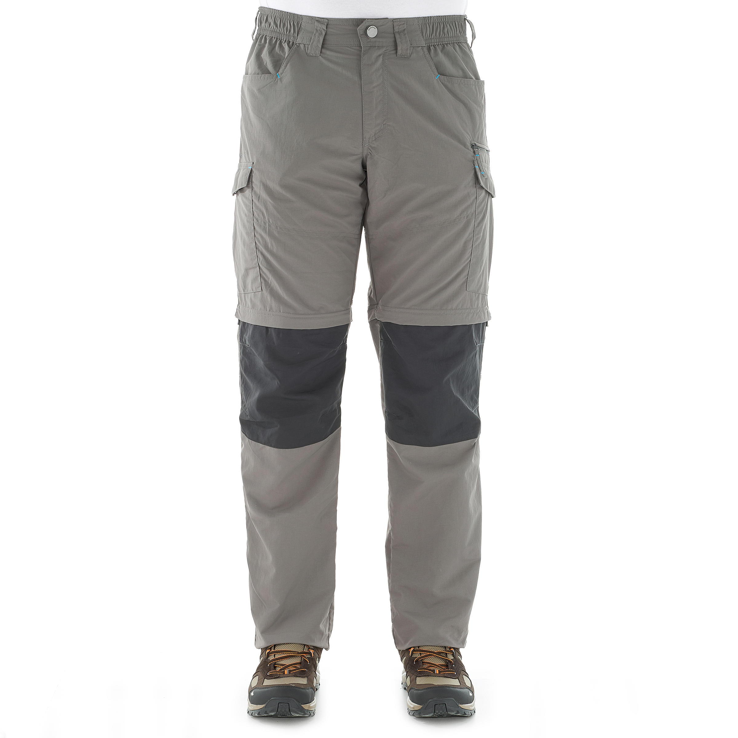 Forclaz 100 convertible hiking trousers - Light Grey 3/19
