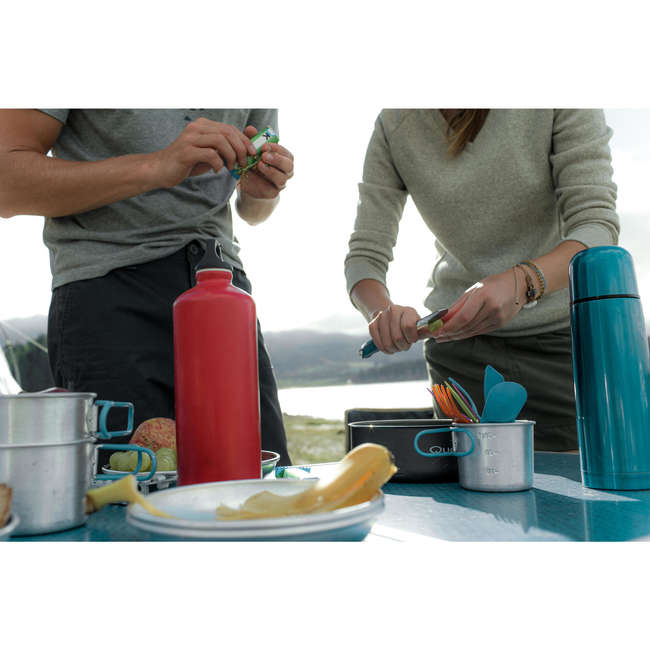 QUECHUA Stainless steel isothermal hiking bottle 0,4 litre...