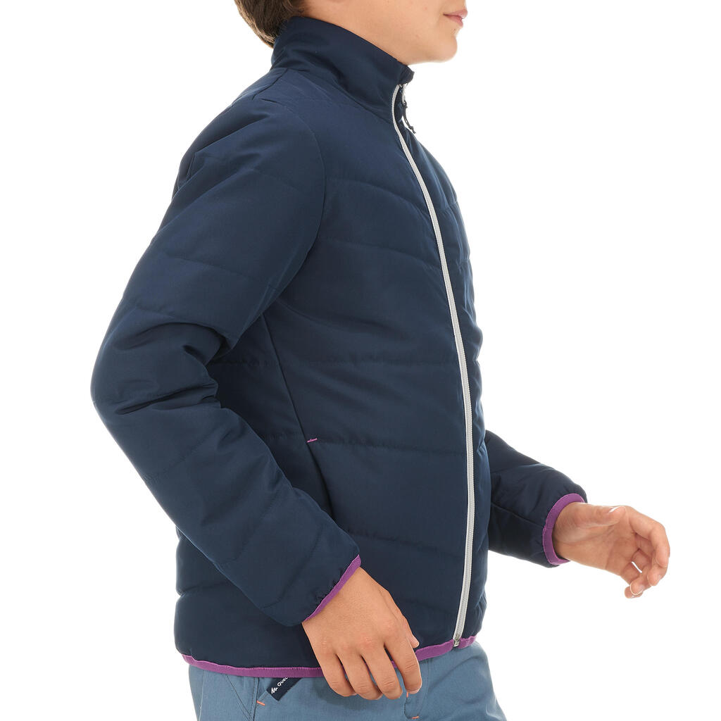 Wattierte Jacke Hike 100 Mädchen dunkelblau