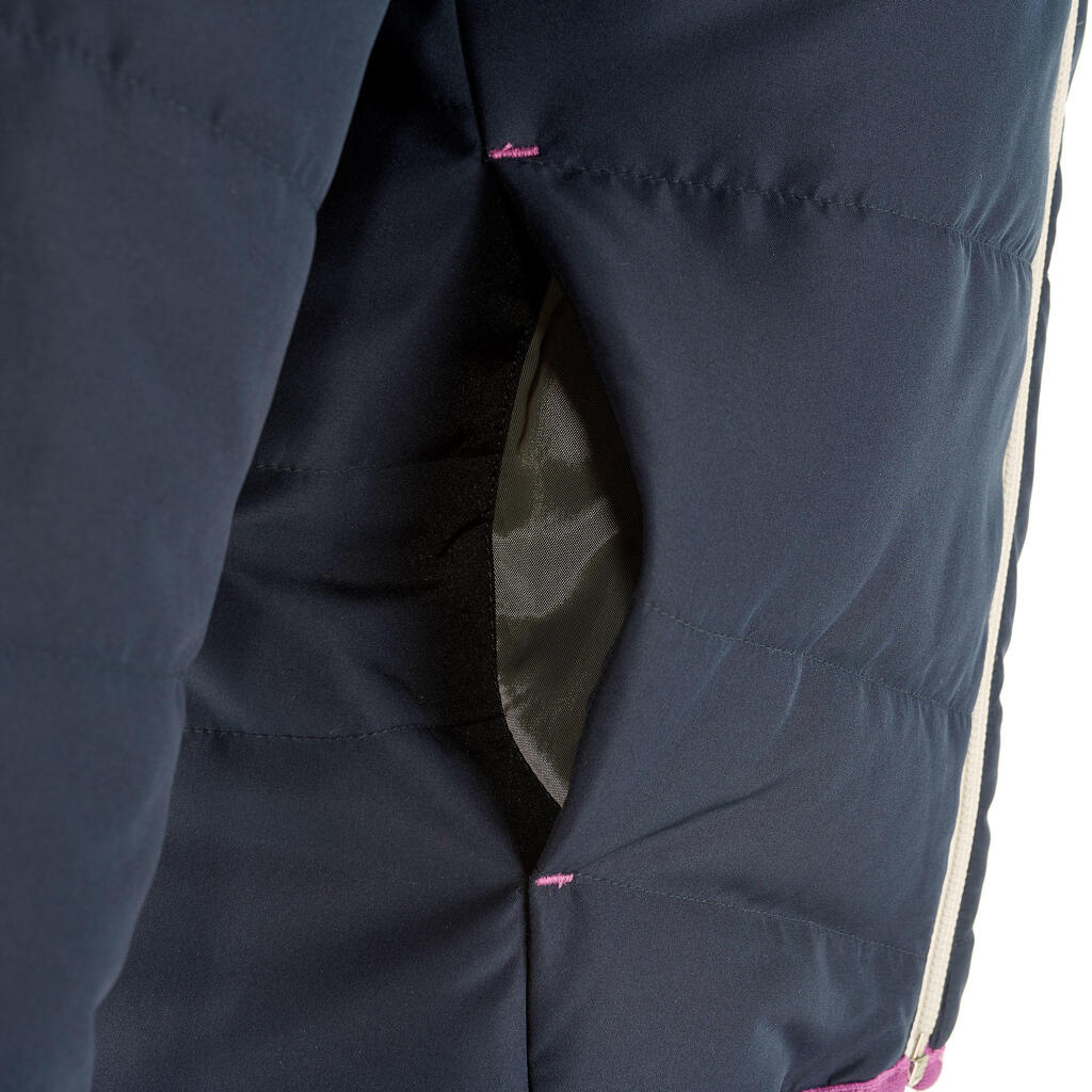 Wattierte Jacke Hike 100 Mädchen dunkelblau