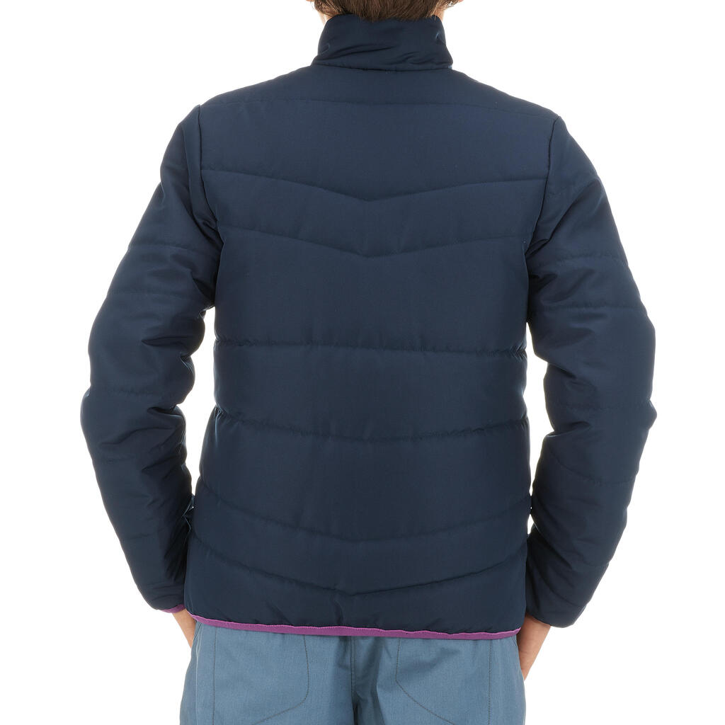 Wattierte Jacke Hike 100 Mädchen dunkelblau