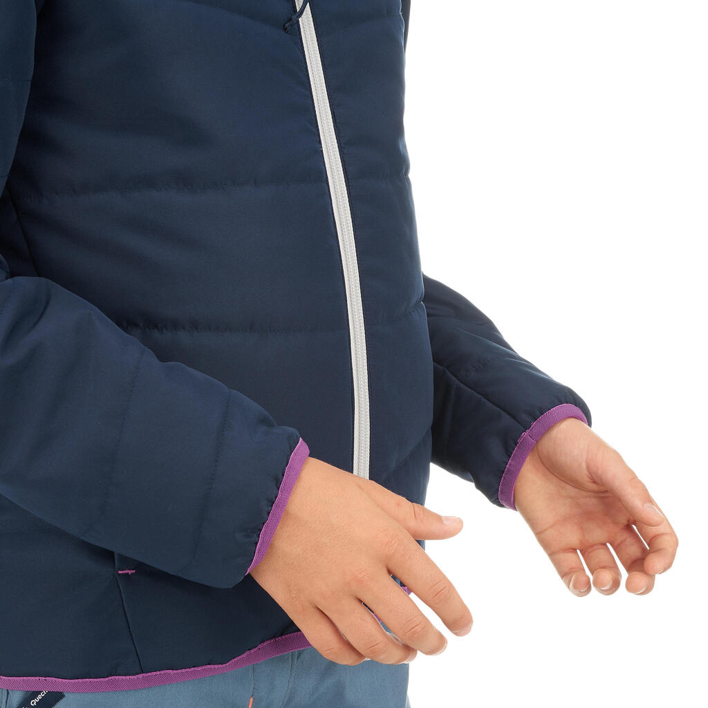 Wattierte Jacke Hike 100 Mädchen dunkelblau