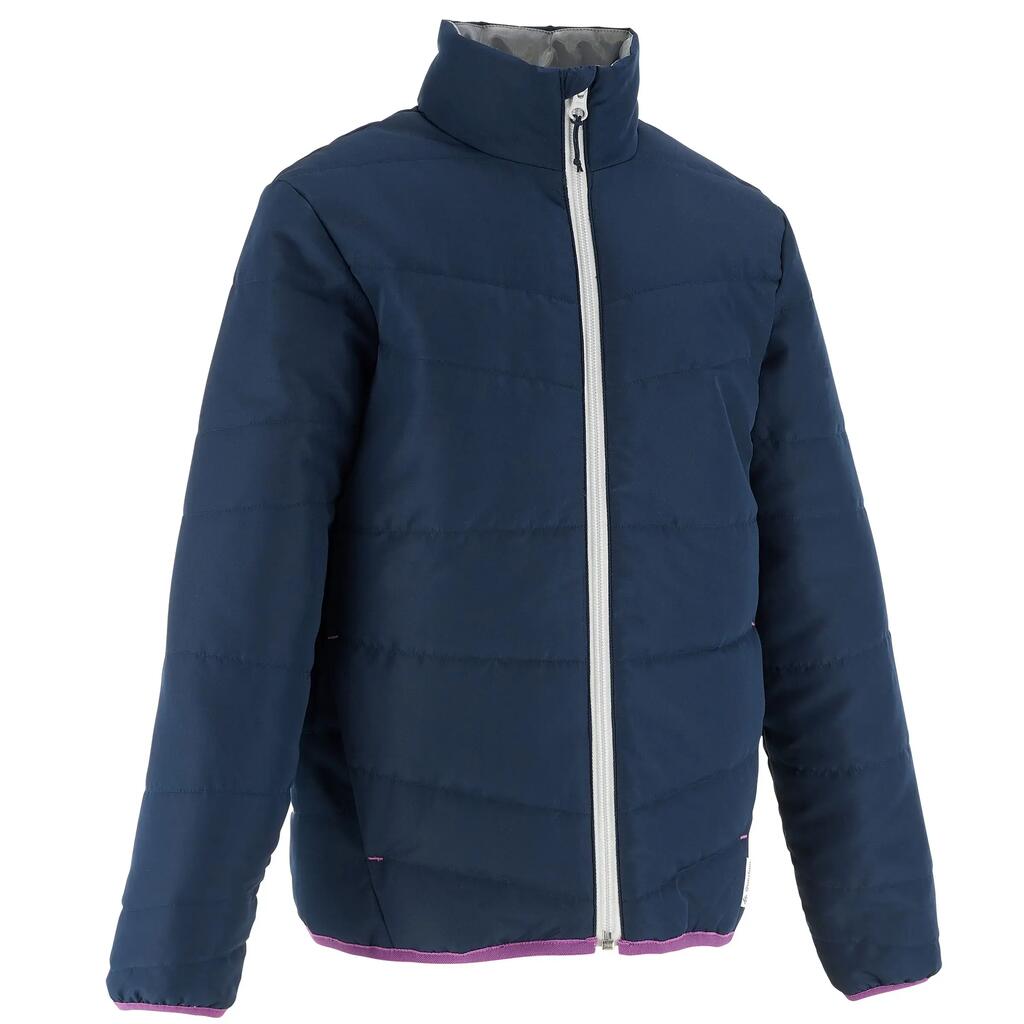Wattierte Jacke Hike 100 Mädchen dunkelblau