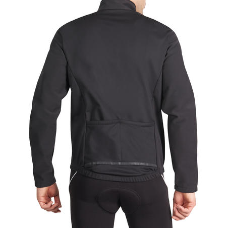 Дорожня куртка 100 для велотуризму, зимова - Чорна