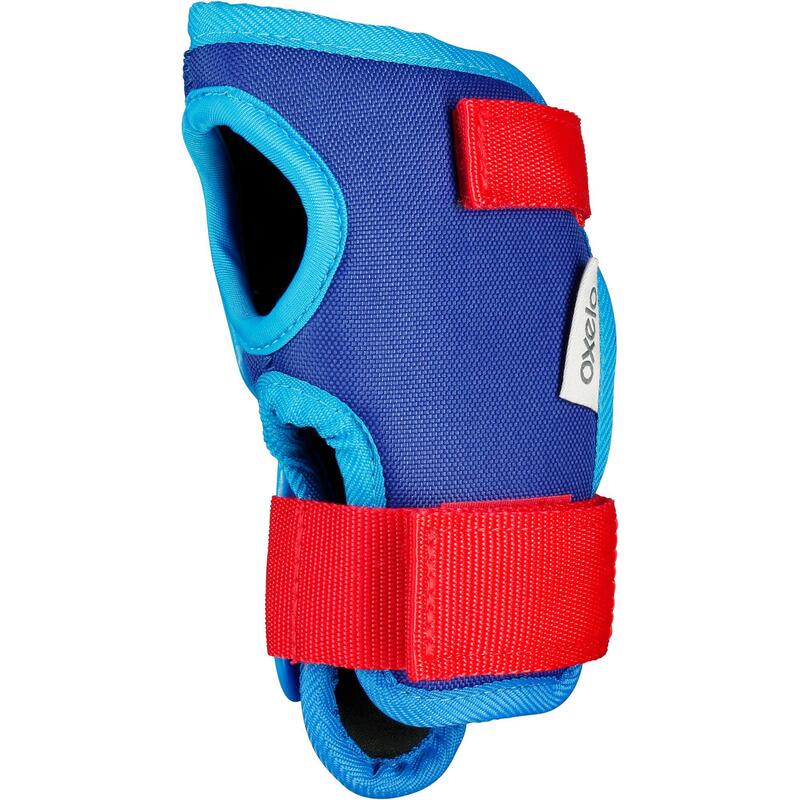 Set 3x2 Protections roller trottinette skate enfant PLAY bleu