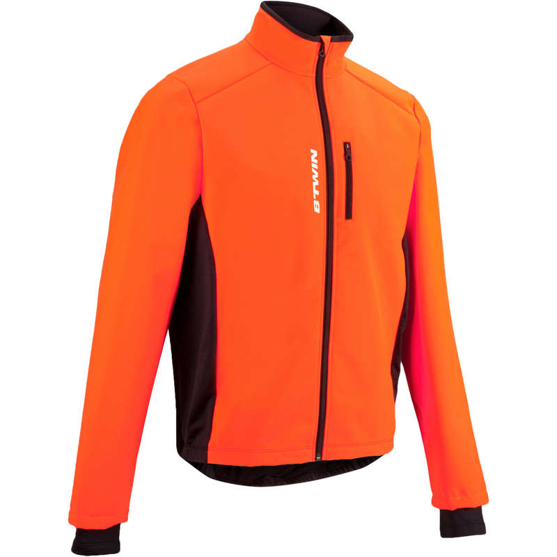 TRIBAN RC 100 Warm Cycling Jacket - Orange | Decathlon